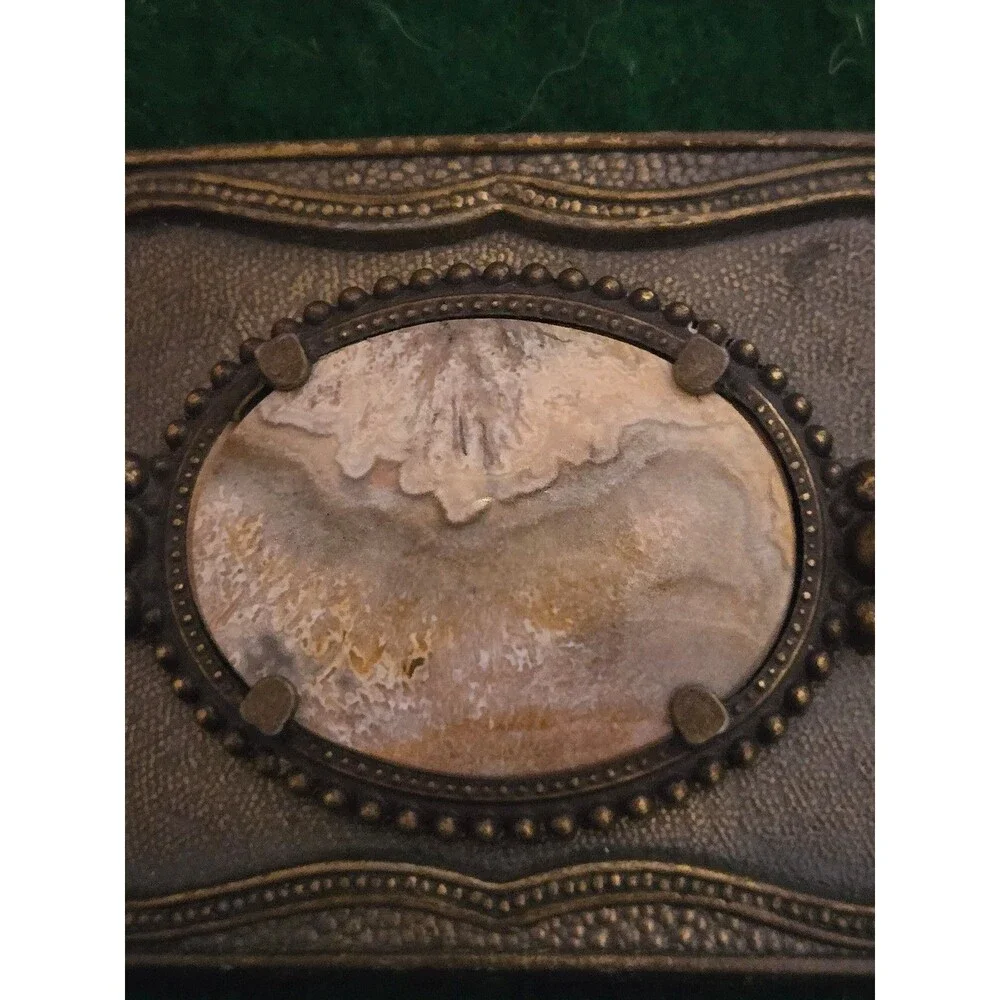 Vintage Stone Belt Buckle (O-14)